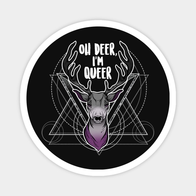 Asexual Oh Deer I'm Queer Magnet by Psitta